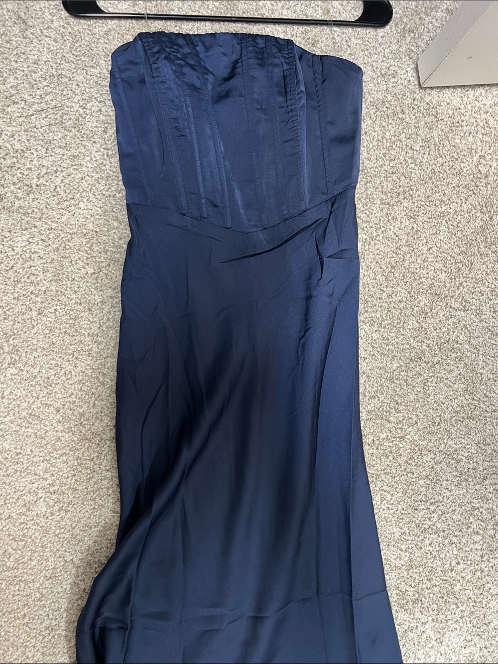 Showpo Strapless Midnight Navy Evening Gown